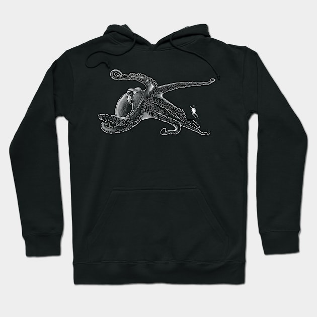 Kraken Encounter Hoodie by fishtailedgoat